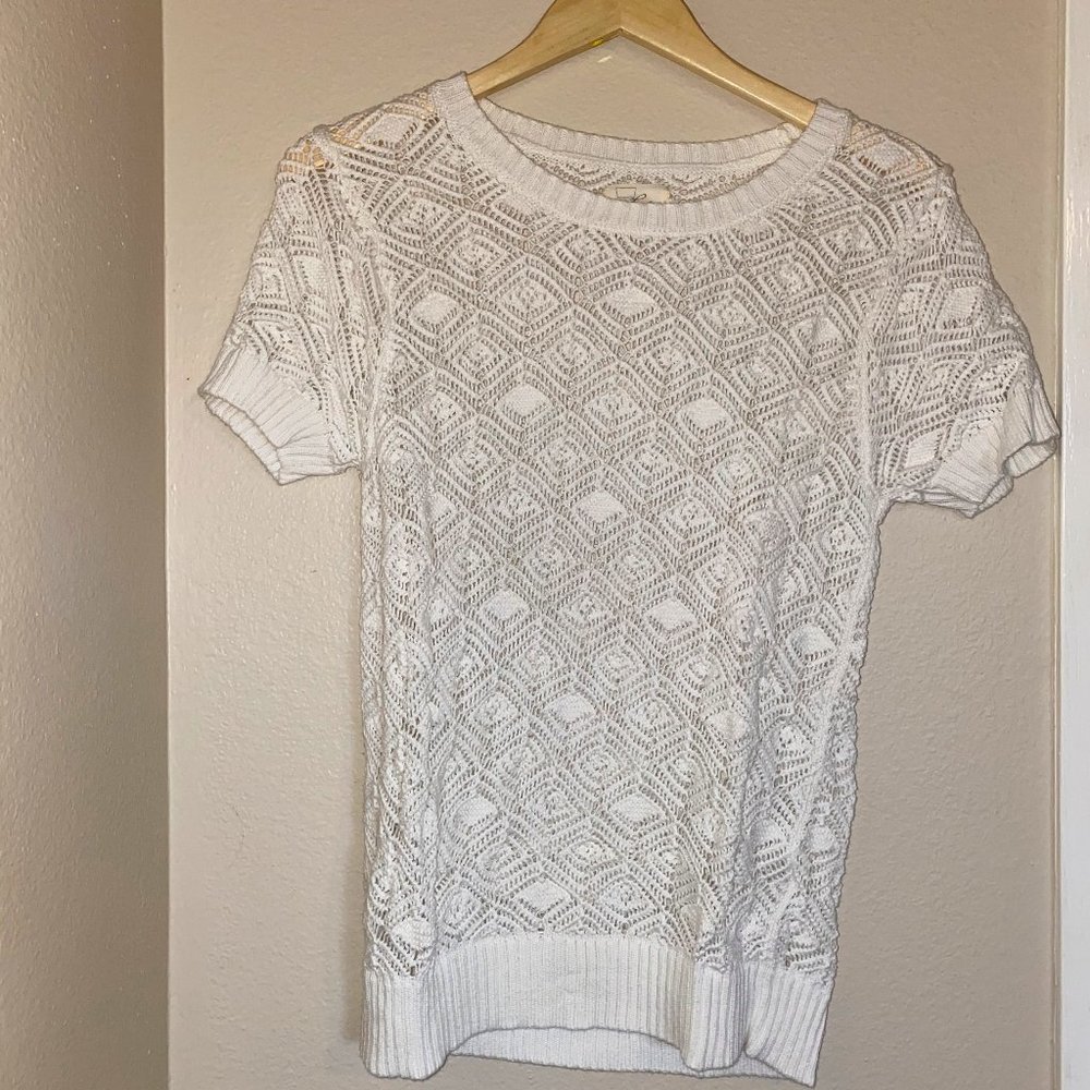 Levi's Crochet Short Sleeve Sweater Blouse